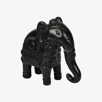 Amara Day Birger Et Mikkelsen Home - Elephant Wooden Ornament - Black