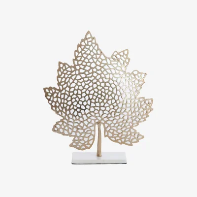 Arighi Bianchi Leaf Ornament with Marble Base, Small