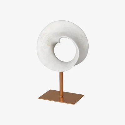 Arighi Bianchi White Resin Twisted Hoop Ornament, Small