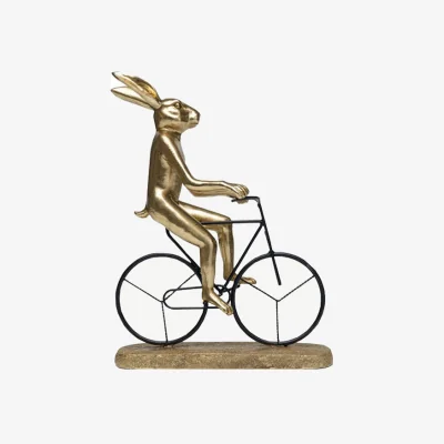 Arighi Bianchi Cycling Golden Rabbit Sculpture