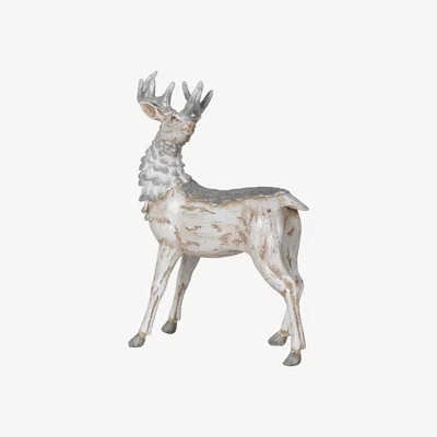 Barker and Stonehouse Standing Reindeer Christmas Ornament, Silver | Barker & Stonehouse