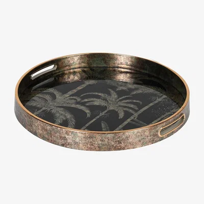 Barker and Stonehouse Palm Tree Tray, Black | Barker & Stonehouse