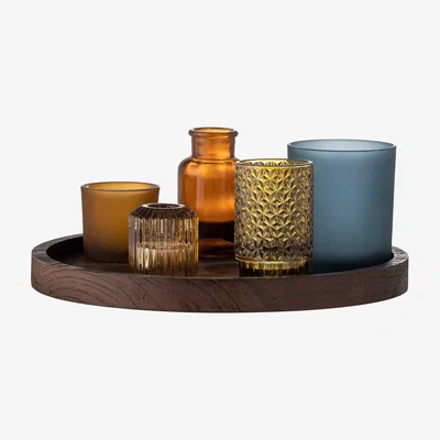 Barker and Stonehouse Round Tealight Tray, Brown | Barker & Stonehouse