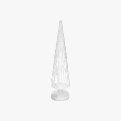 Barker and Stonehouse Glitter Glass Tree, White | Barker & Stonehouse