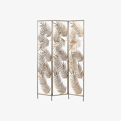 Barker and Stonehouse Metallic Leaf Screen, Gold | Barker & Stonehouse