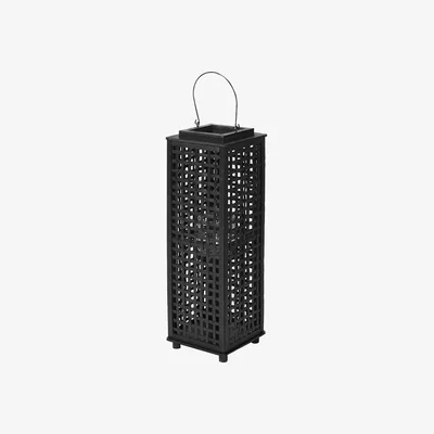 Barker and Stonehouse Med Black Bamboo Lantern | Barker & Stonehouse