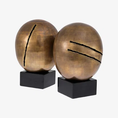 Barker and Stonehouse Eichholtz Artistic Vintage Brass Finish Set Of 2, Gold | Barker & Stonehouse
