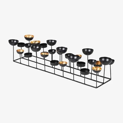 Barker and Stonehouse Black Multi Tealight holder | Barker & Stonehouse