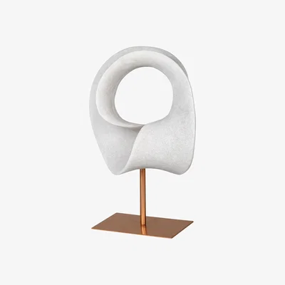 Barker and Stonehouse Large Sculpted Loop Decoration, White | Barker & Stonehouse