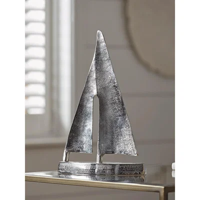 Cox and Cox NEW Burnished Silver Sailing Boat