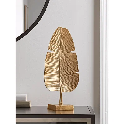 Cox and Cox NEW Soft Gold Standing Leaf