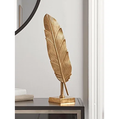 Cox and Cox NEW Soft Gold Standing Feather