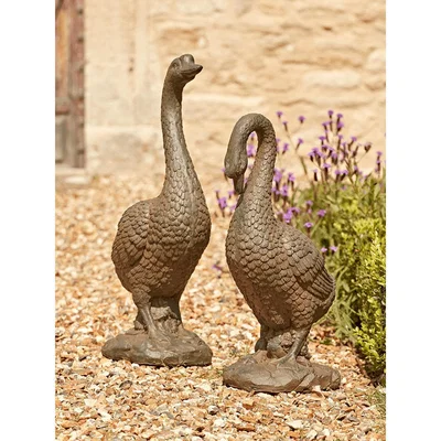 Cox and Cox NEW Two Decorative Geese Sculptures
