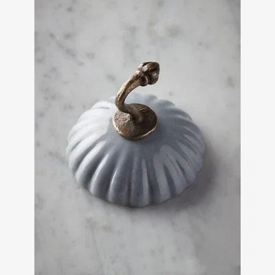 Cox and Cox Ceramic Scalloped Wall Hook - Blue