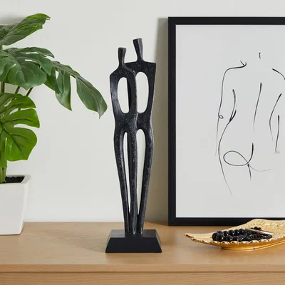 Dunelm Curves Figure Ornament 45cm Black