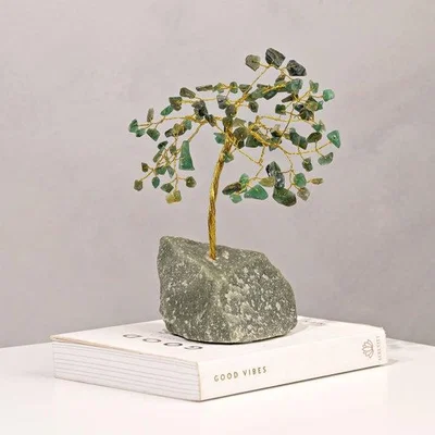 Dunelm Serenity Luck Green Adventurine Gemstone Tree