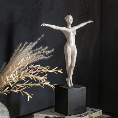 Dunelm Eaves Pirouette Ballerina Sculpture Black