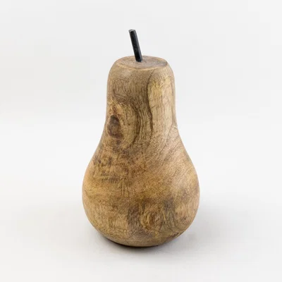Dunelm Churchgate Solid Wood Pear Ornament Brown