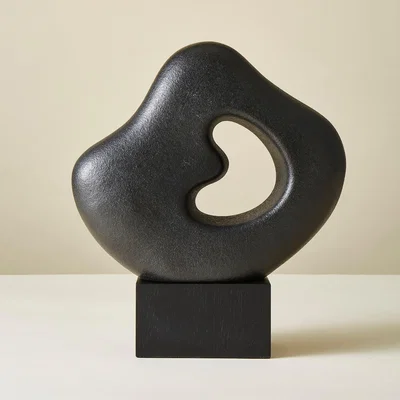 Dunelm Modern Organic Black Ceramic Sculpture
