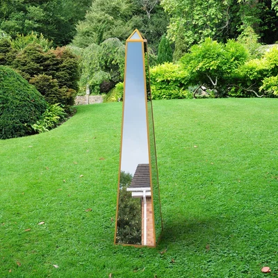 Dunelm Obelisk Mirrored Indoor Outdoor Ornament Gold