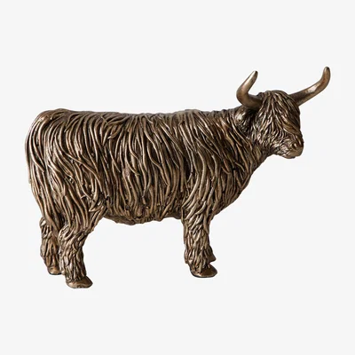 Dunelm Bronze Highland Cow Ornament Bronze
