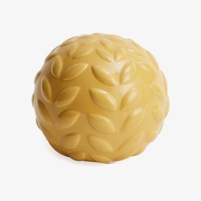 Dunelm Ochre Leaf Pattern Ceramic Ball Yellow