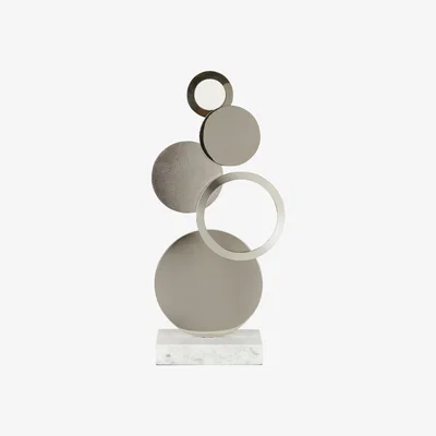 Dunelm Contemporary Circle Sculpture Silver