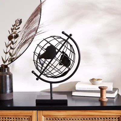 Dunelm Black Metal Globe Black