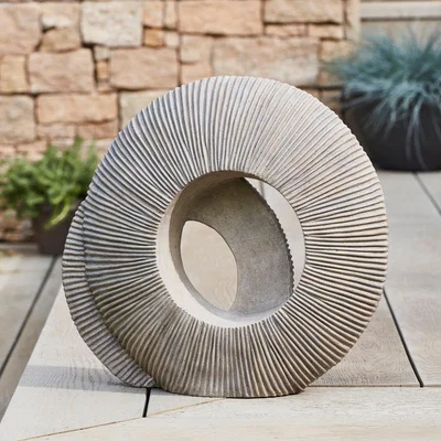 Dunelm Large Grey Resin Outdoor Sculpture Grey