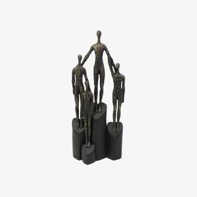 Furniture Village Family Sculpture on Hearts Plinth
