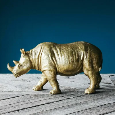 Graham & Green Riley the Rhino Gold Ornament
