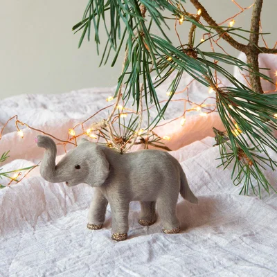 Graham & Green Elsa the Elephant Faux Fur Decoration