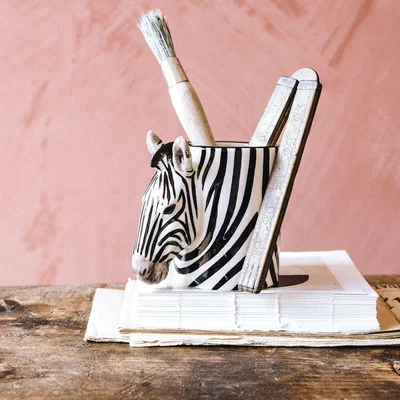 Graham & Green Zebra Pencil Pot
