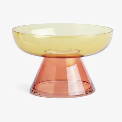 Habitat Habitat Two Tone Glass Bowl - Orange & Yellow