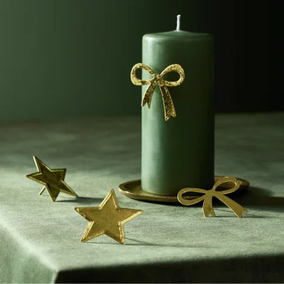 Habitat Habitat Star and Bow Gold Metal Toppers