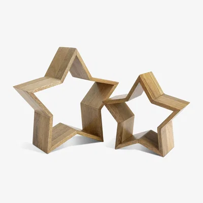 Habitat Habitat Nesting Mango Wood Stars - Set of 2