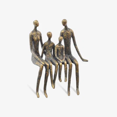 John Lewis Libra Interiors Sitting Family of Four Sculpture, H28cm, Antique Bronze
