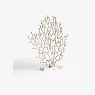 John Lewis John Lewis & Partners Small Coral Sculpture, H43cm, Silver