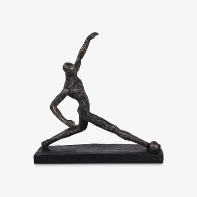 John Lewis Libra Interiors Football Player Sculpture, H34cm, Black