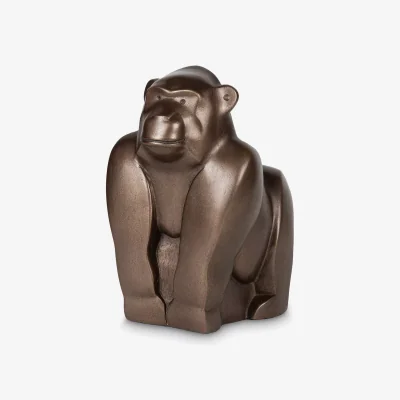 John Lewis Frith Sculpture Silverback Gorilla by Adrian Tinsley , H18cm, Bronze