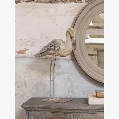 John Lewis One.World Clovelly Bird Sculpture, White/Grey