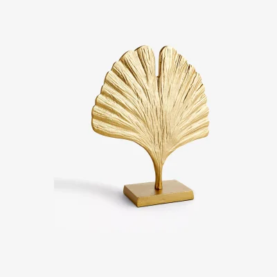 John Lewis John Lewis & Partners Aluminium Fan Sculpture, H38cm, Gold