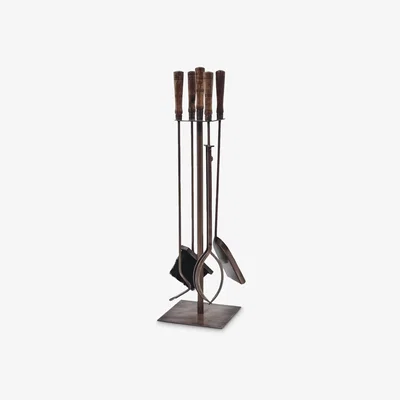 John Lewis Ivyline Antique Copper Fireside Set, 4 Piece