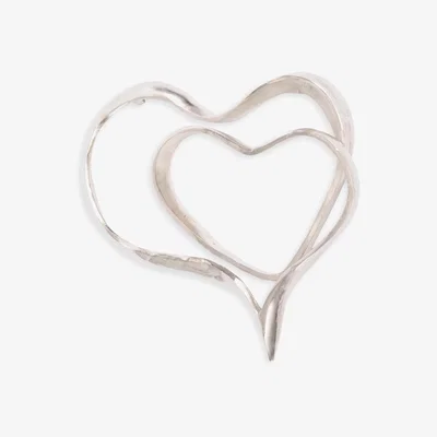 John Lewis Libra Interiors Abstract Heart Wall Sculpture, Silver