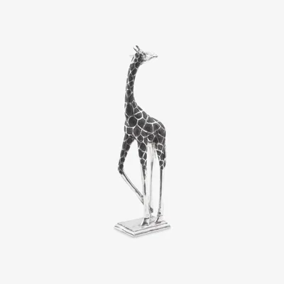 John Lewis Libra Interiors Giraffe Sculpture Head Back, H39.5cm, Silver