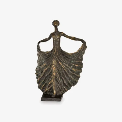 John Lewis Libra Female Ballet Dancer Sculpture, H32cm, Antique Bronze
