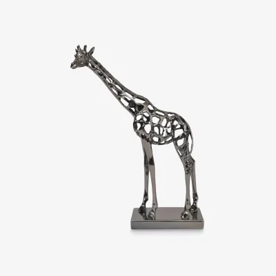 John Lewis Libra Interiors Hollow Giraffe Sculpture, H53cm, Nickel