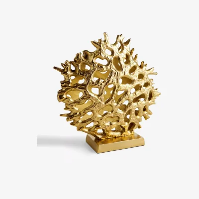 John Lewis John Lewis & Partners Aluminium Coral Sculpture, H36.5cm, Gold