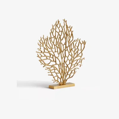 John Lewis John Lewis & Partners Medium Coral Sculpture, H53cm, Gold