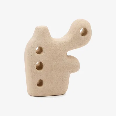 Kave Home Arif stone sculpture in a beige finish, 20 cm